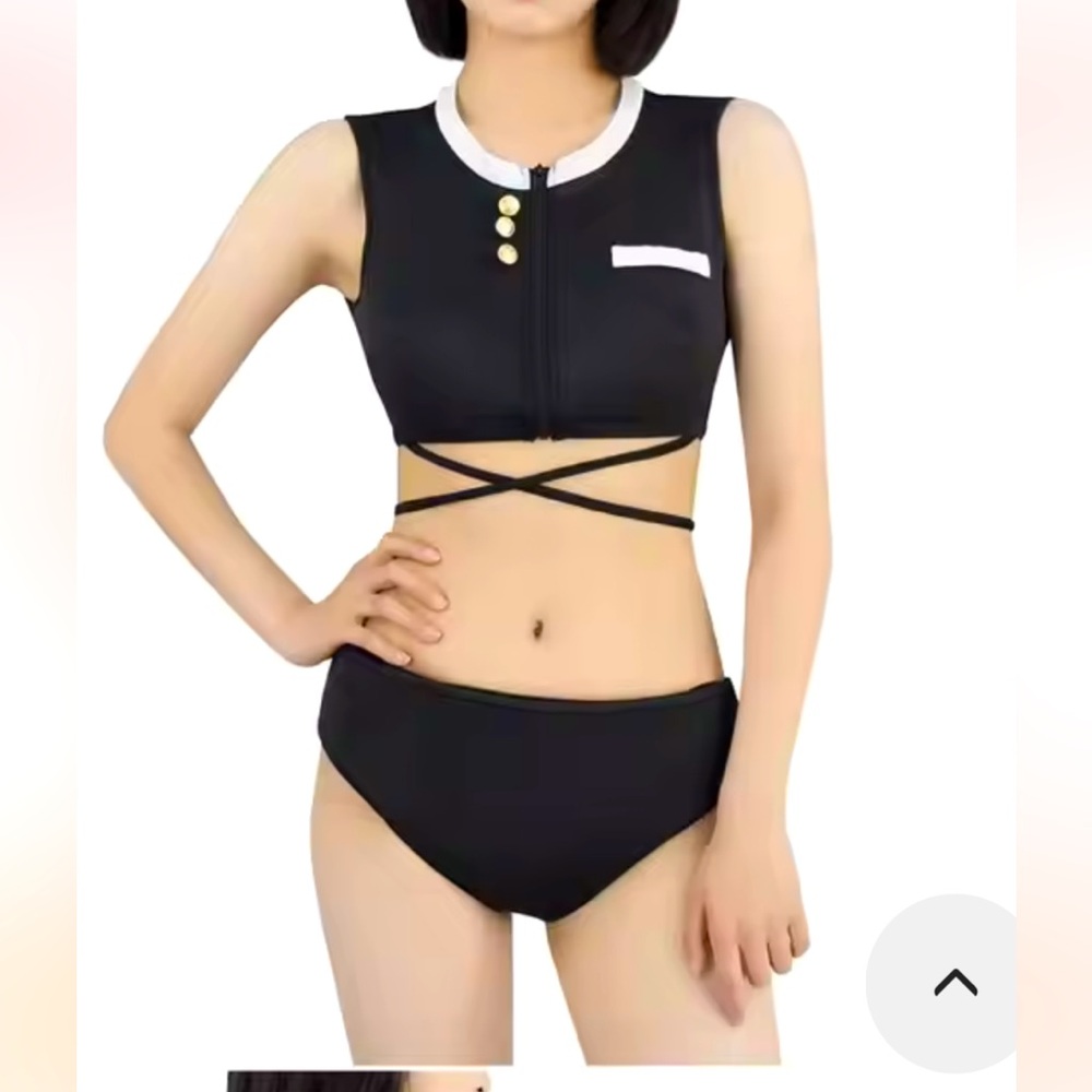 🚘New DAZCOS 2 Piece Swimsuit Women Anime Kochou Shinobu Split Swimwear Summe